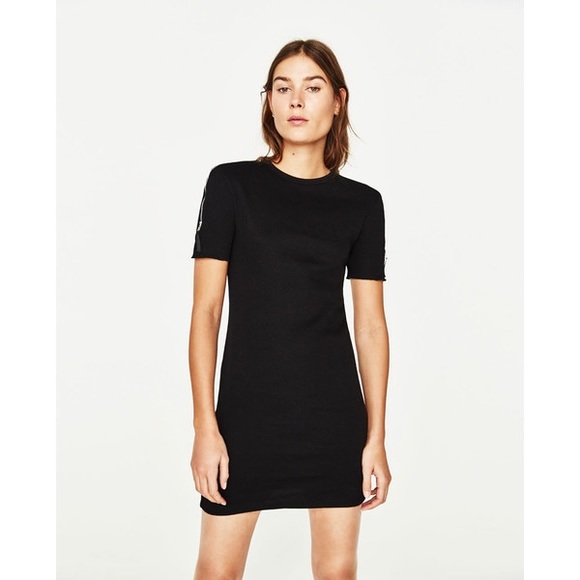 Nwt Zara Zipper Shoulder Ribbed Knit 